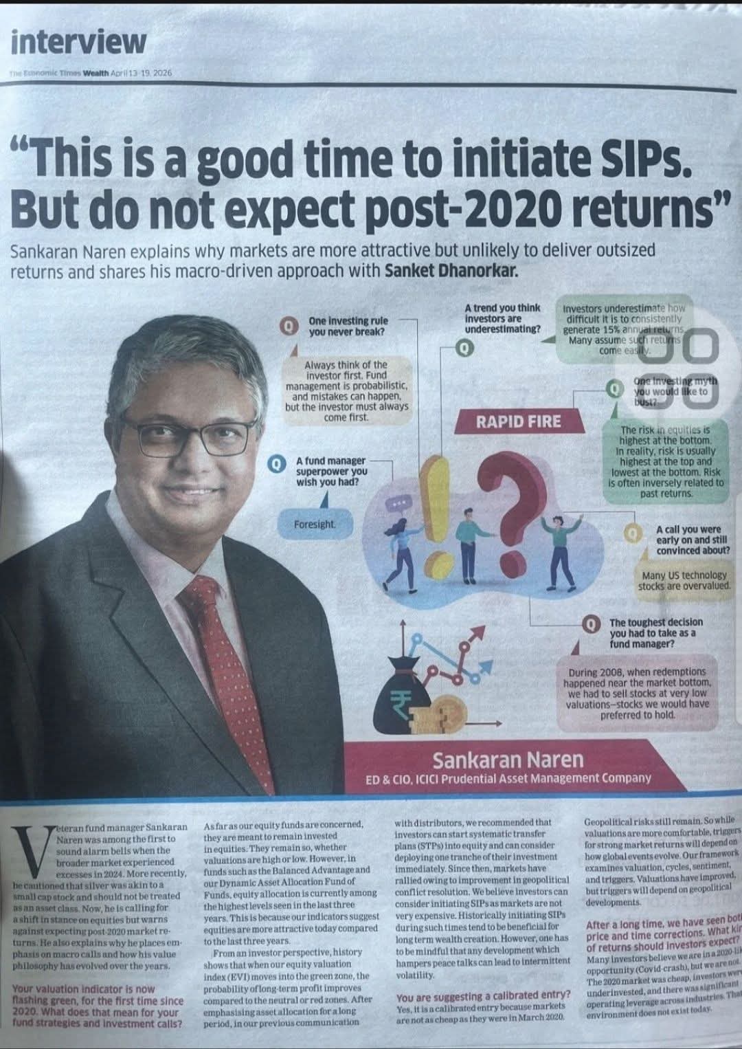“Markets are attractive, but expectations need to be realistic.\r\nSIPs remain the smartest way to navigate volatility and build long-term wealth.\r\nConsistency matters more than chasing extraordinary returns.”