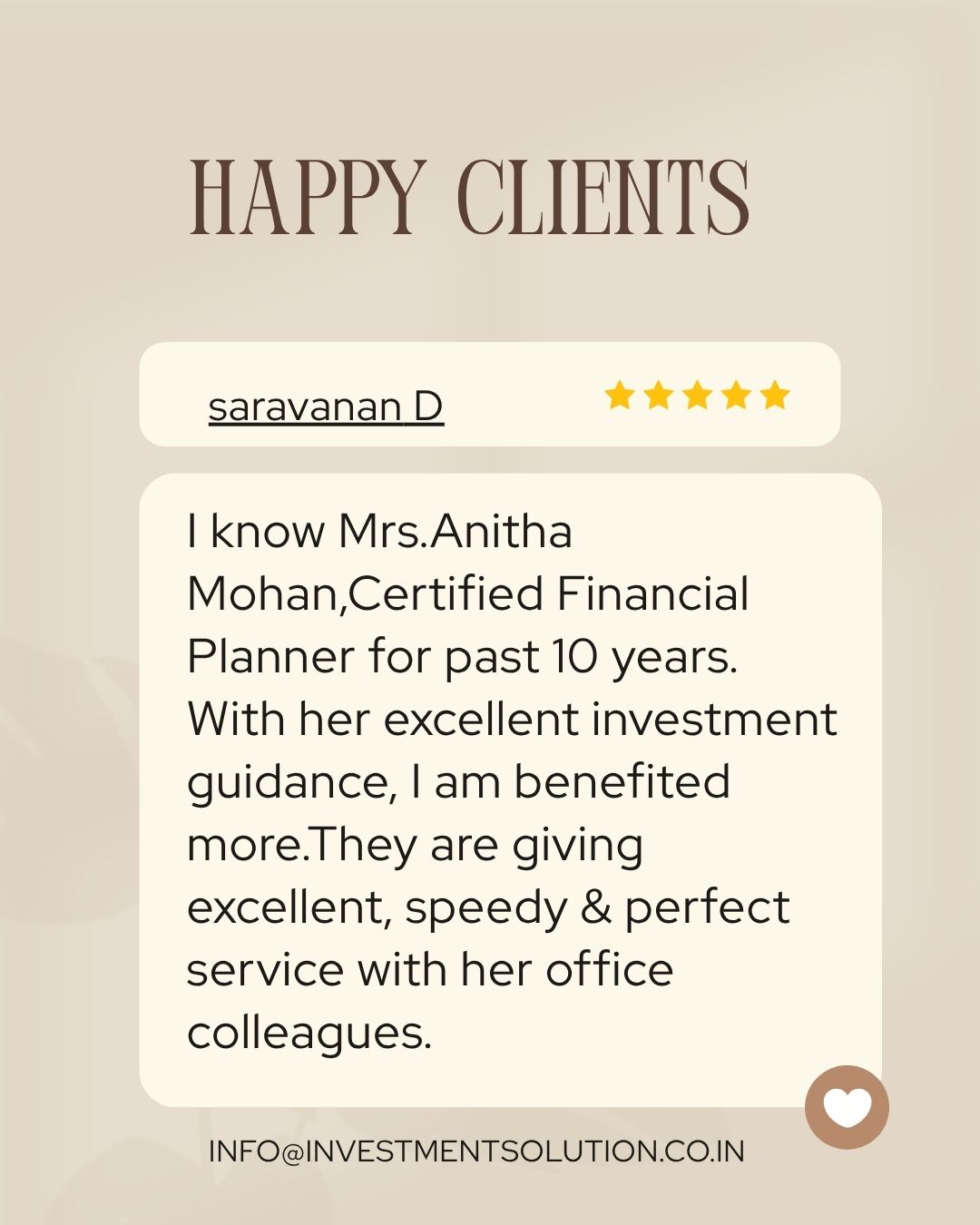 testimonial